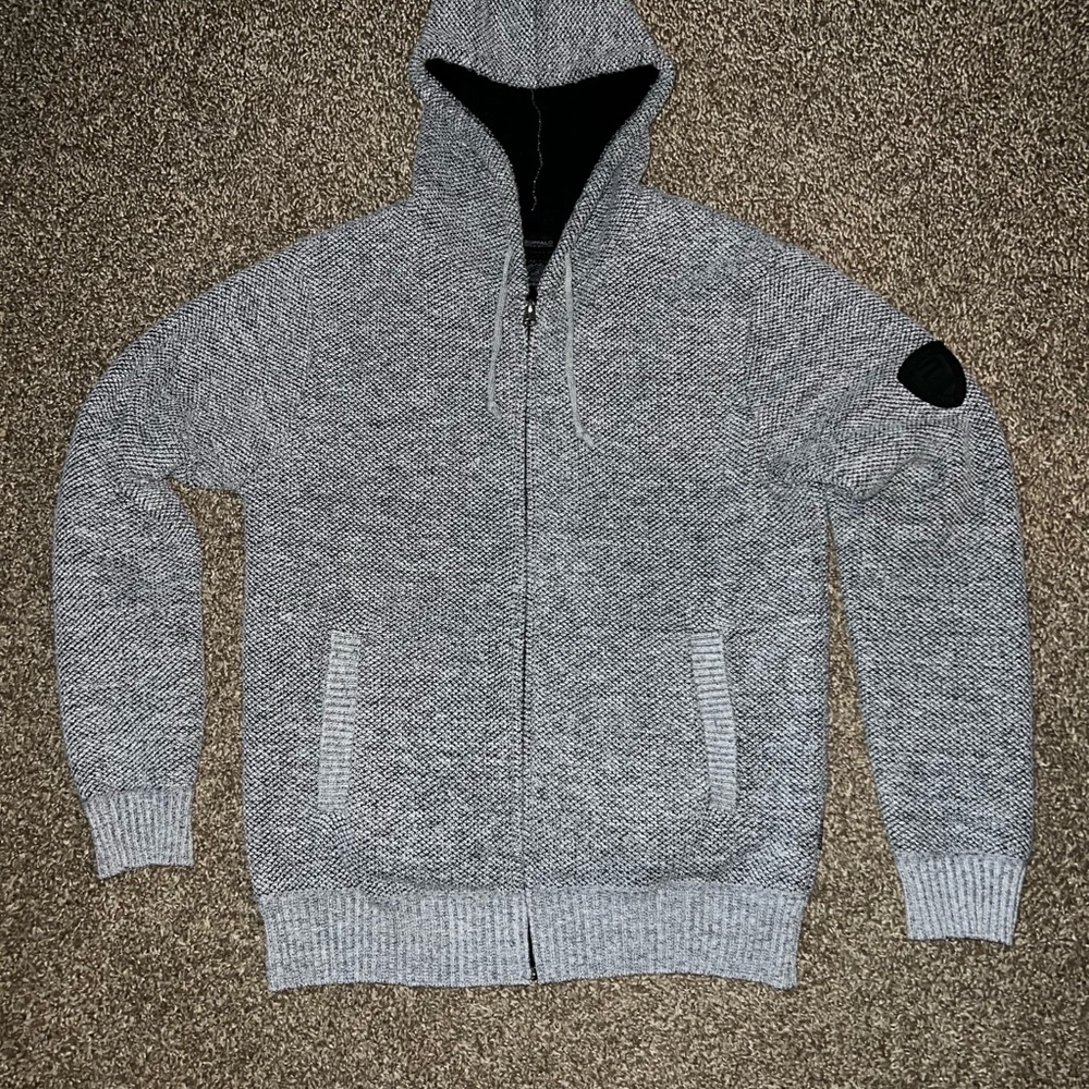 Buffalo David Bitton Vintage OG Black Grey Sweater Hoodie
